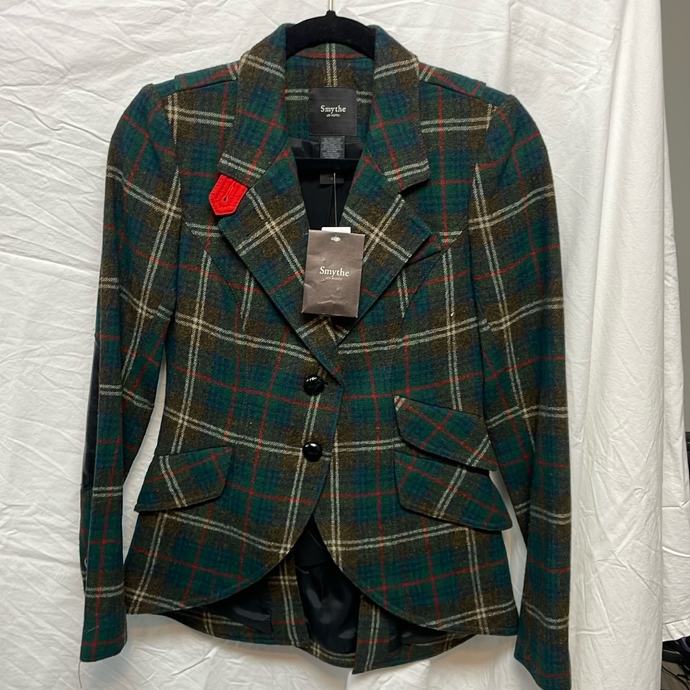 Smythe green plaid hunting jacket